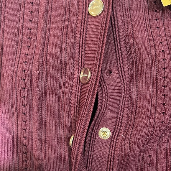 Sandro Holiday Bordeaux Cardigan Size 1 - Picture 8 of 8